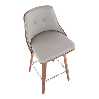 Grey Gianna Fixed-Height Counter Stool - Set of 2