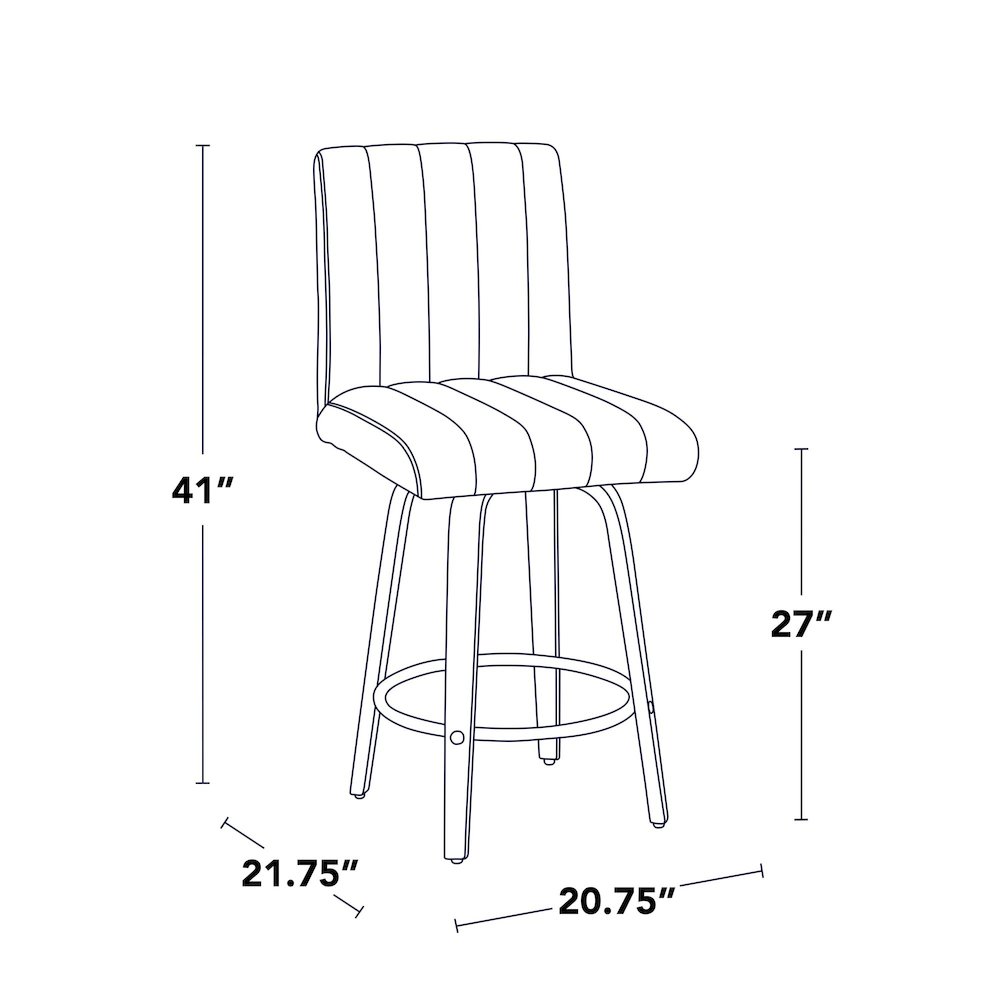 Hank 26" Fixed-Height Counter Stool - Set of 2
