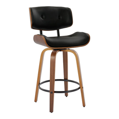 Black Lombardi 26" Fixed-Height Counter Stool - Set of 2