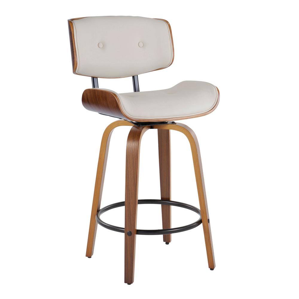 Beige Lombardi 26" Fixed-Height Counter Stool - Set of 2
