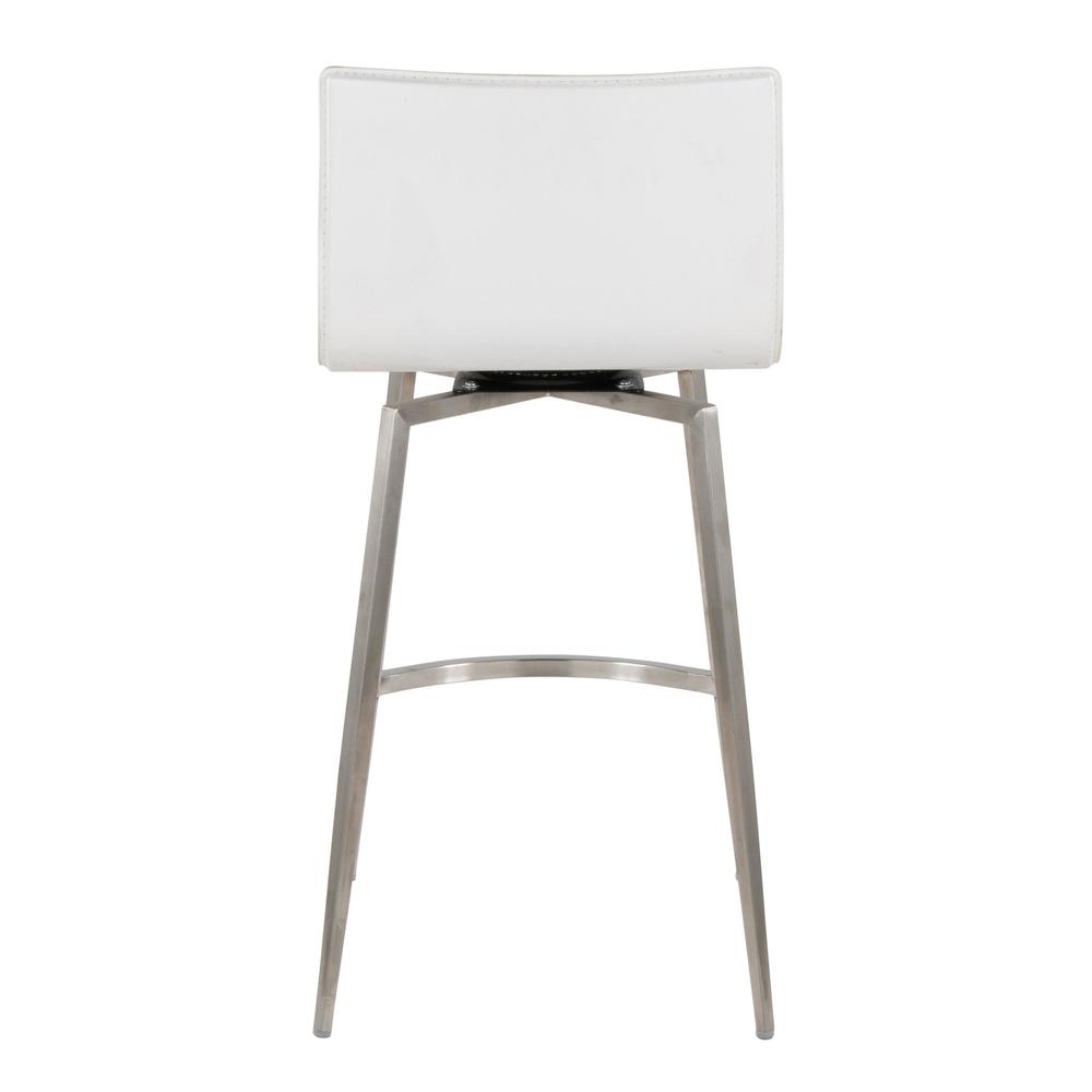 Silver Mara Upholstered 26" Fixed-Height Counter Stool - Set of 2