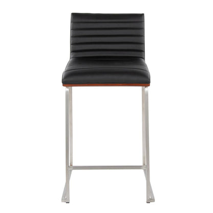 Silver Mason Mara 26" Fixed-Height Counter Stool - Set of 2