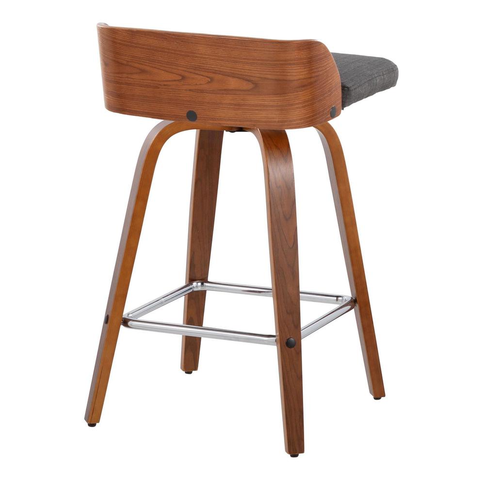 Grey Maya 26" Fixed-Height Counter Stool - Set of 2