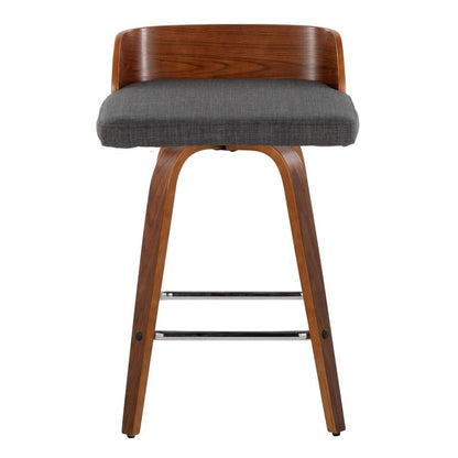 Grey Maya 26" Fixed-Height Counter Stool - Set of 2