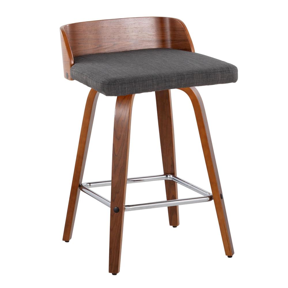 Grey Maya 26" Fixed-Height Counter Stool - Set of 2