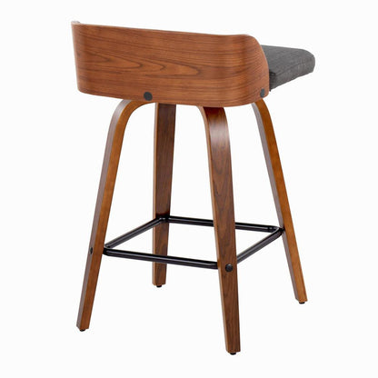 Grey Maya 26" Fixed-Height Counter Stool - Set of 2