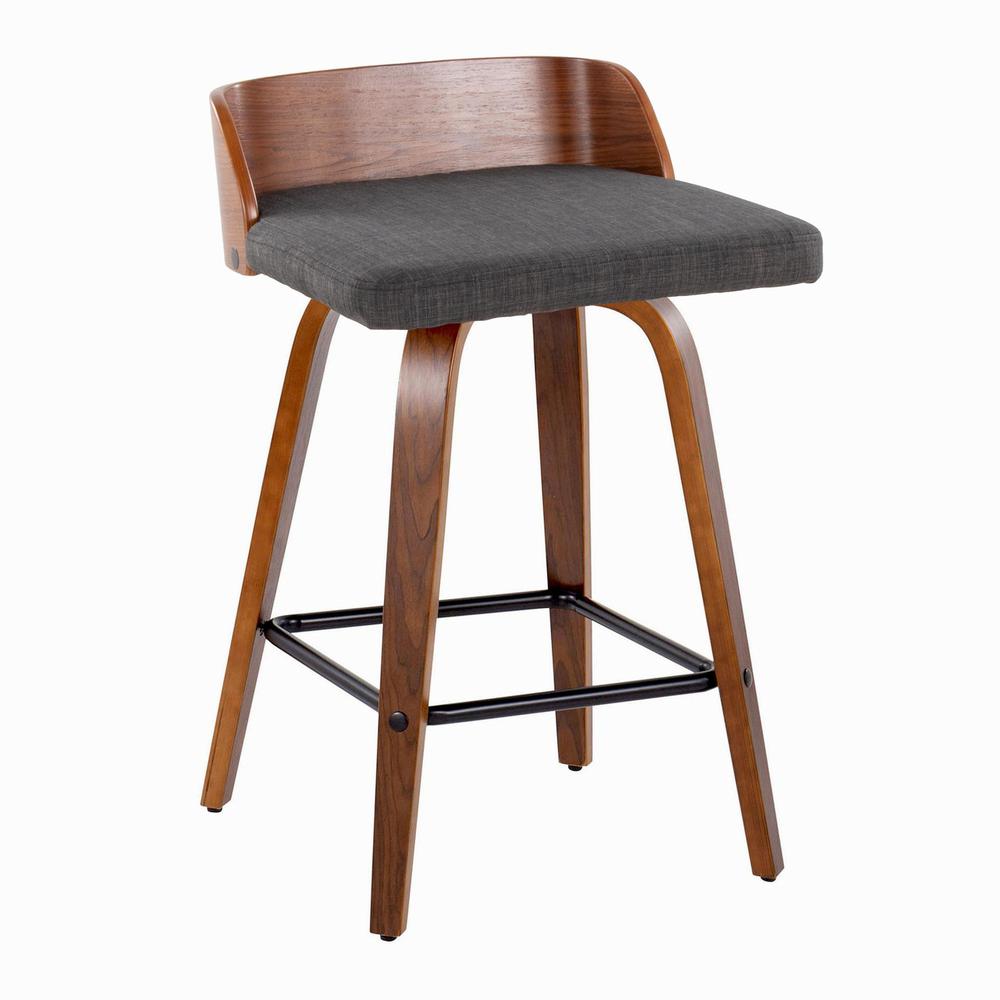 Grey Maya 26" Fixed-Height Counter Stool - Set of 2