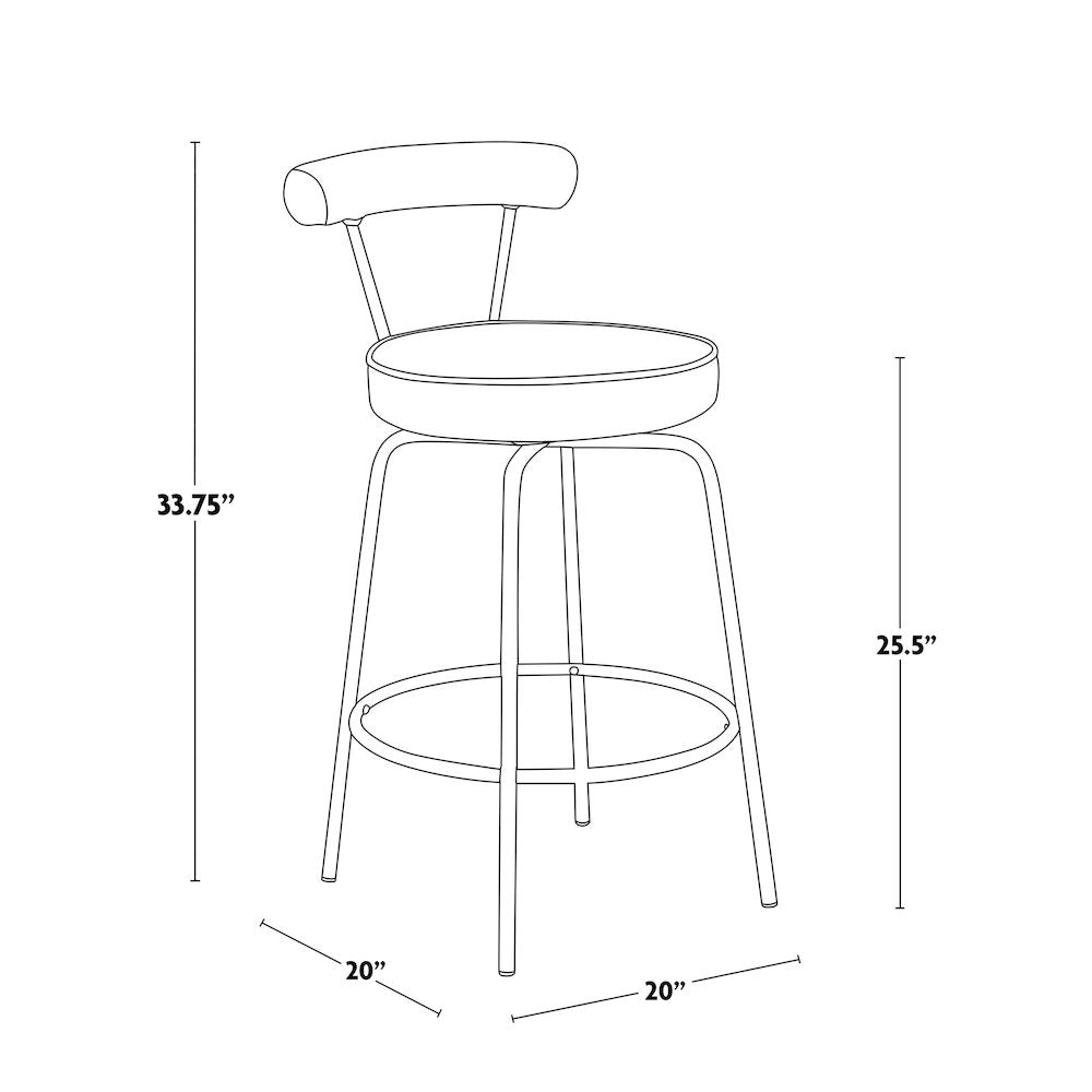 Rhonda 26" Fixed-Height Counter Stool - Set of 2