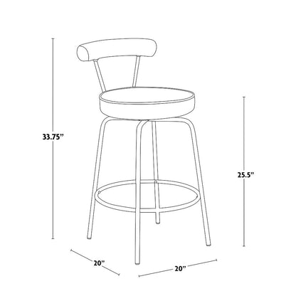 Rhonda 26" Fixed-Height Counter Stool - Set of 2