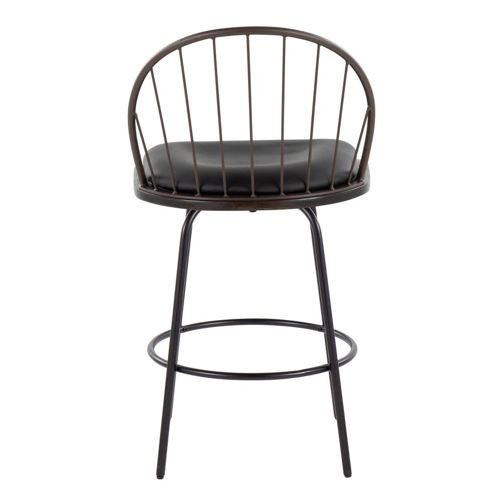 Brown Riley Claire 26" Fixed-Height Counter Stool - Set of 2