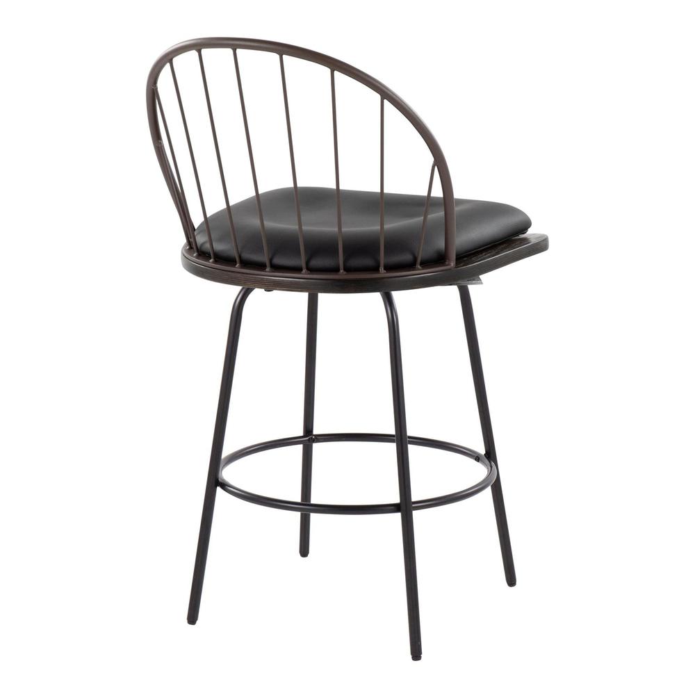 Brown Riley Claire 26" Fixed-Height Counter Stool - Set of 2