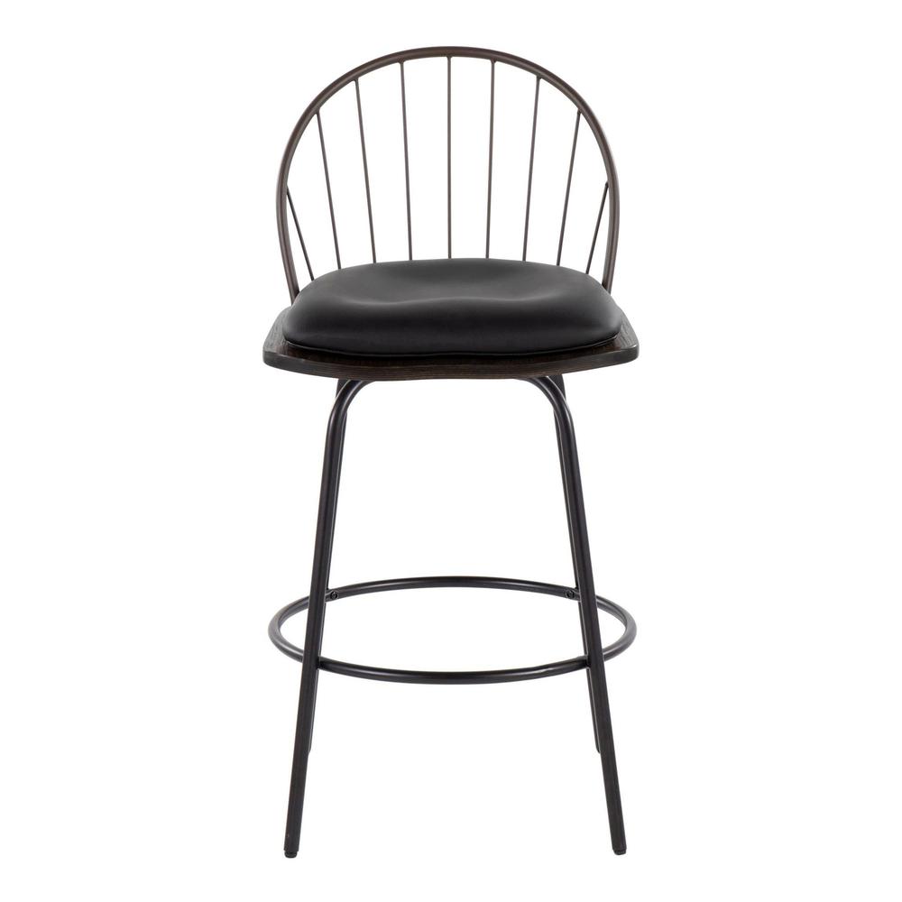 Brown Riley Claire 26" Fixed-Height Counter Stool - Set of 2