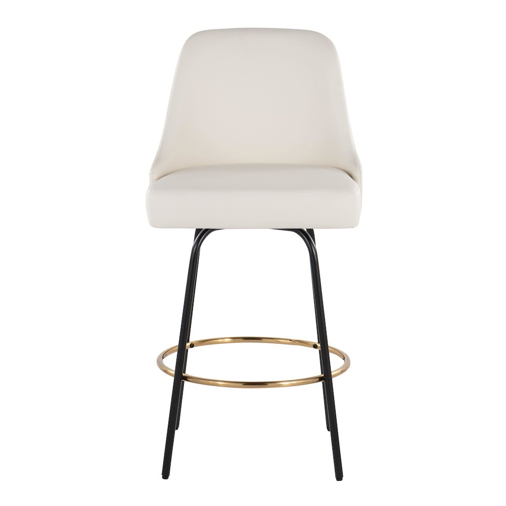 Studded Marcel 27" Fixed-Height Counter Stool - Set of 2