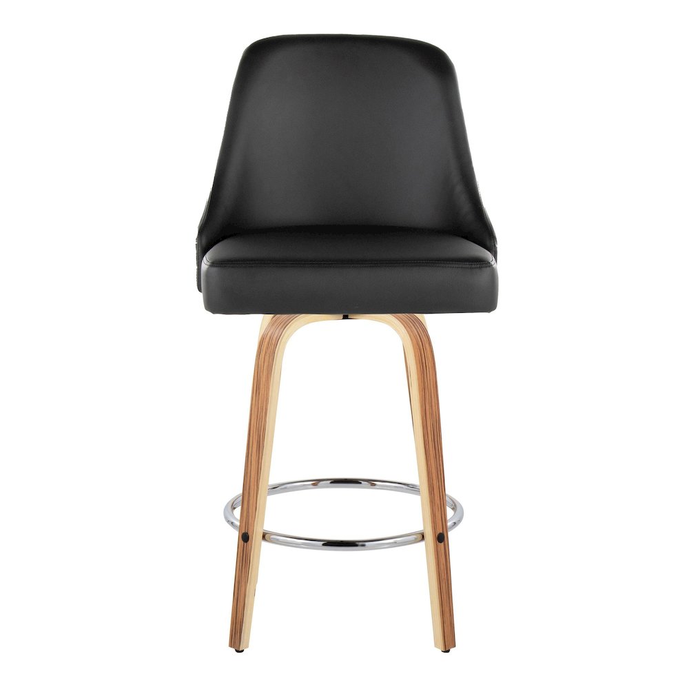 Studded Marcel 26" Fixed-Height Counter Stool - Set of  2