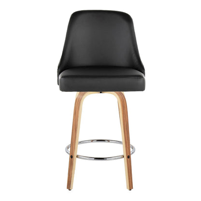 Studded Marcel 26" Fixed-Height Counter Stool - Set of  2