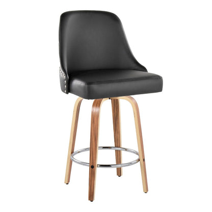 Studded Marcel 26" Fixed-Height Counter Stool - Set of  2