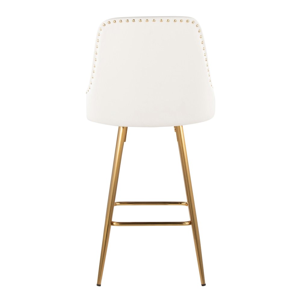 Studded Marcel 27" Fixed-Height Counter Stool - Set of 2