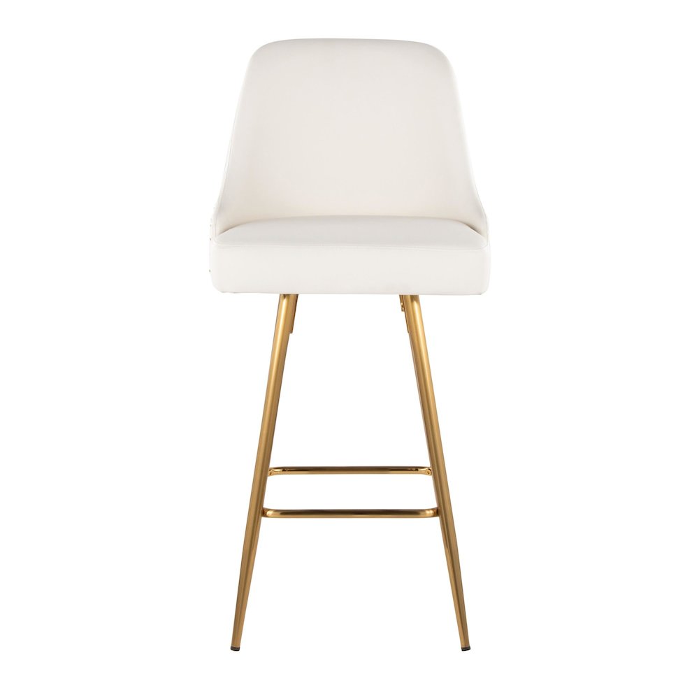 Studded Marcel 27" Fixed-Height Counter Stool - Set of 2