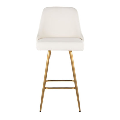 Studded Marcel 27" Fixed-Height Counter Stool - Set of 2