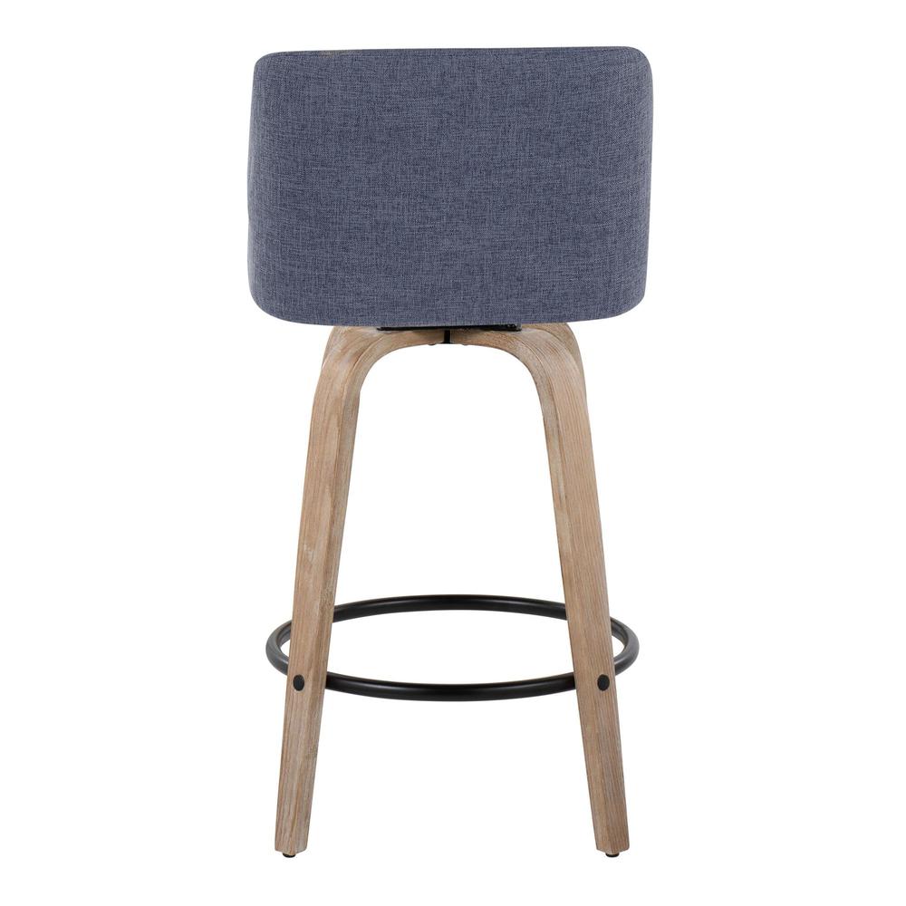 White Toriano 26" Fixed-Height Counter Stool - Set of 2