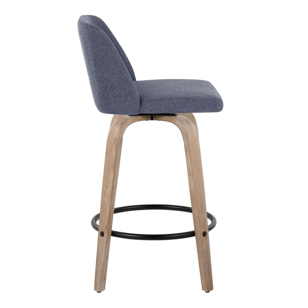 White Toriano 26" Fixed-Height Counter Stool - Set of 2