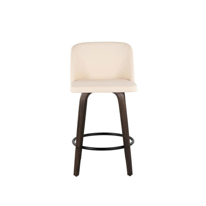 Brown Toriano 26" Fixed Height Counter Stool - Set of 2