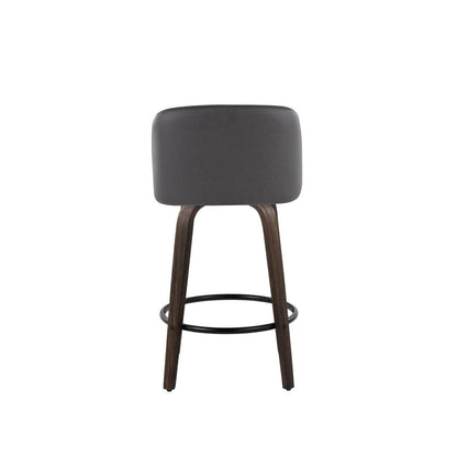 Brown Toriano 26" Fixed Height Counter Stool - Set of 2