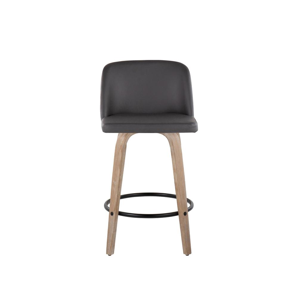 White Toriano 26" Fixed Height Counter Stool - Set of 2