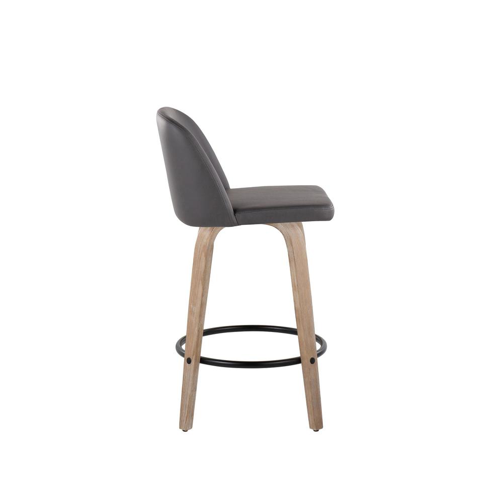 White Toriano 26" Fixed Height Counter Stool - Set of 2