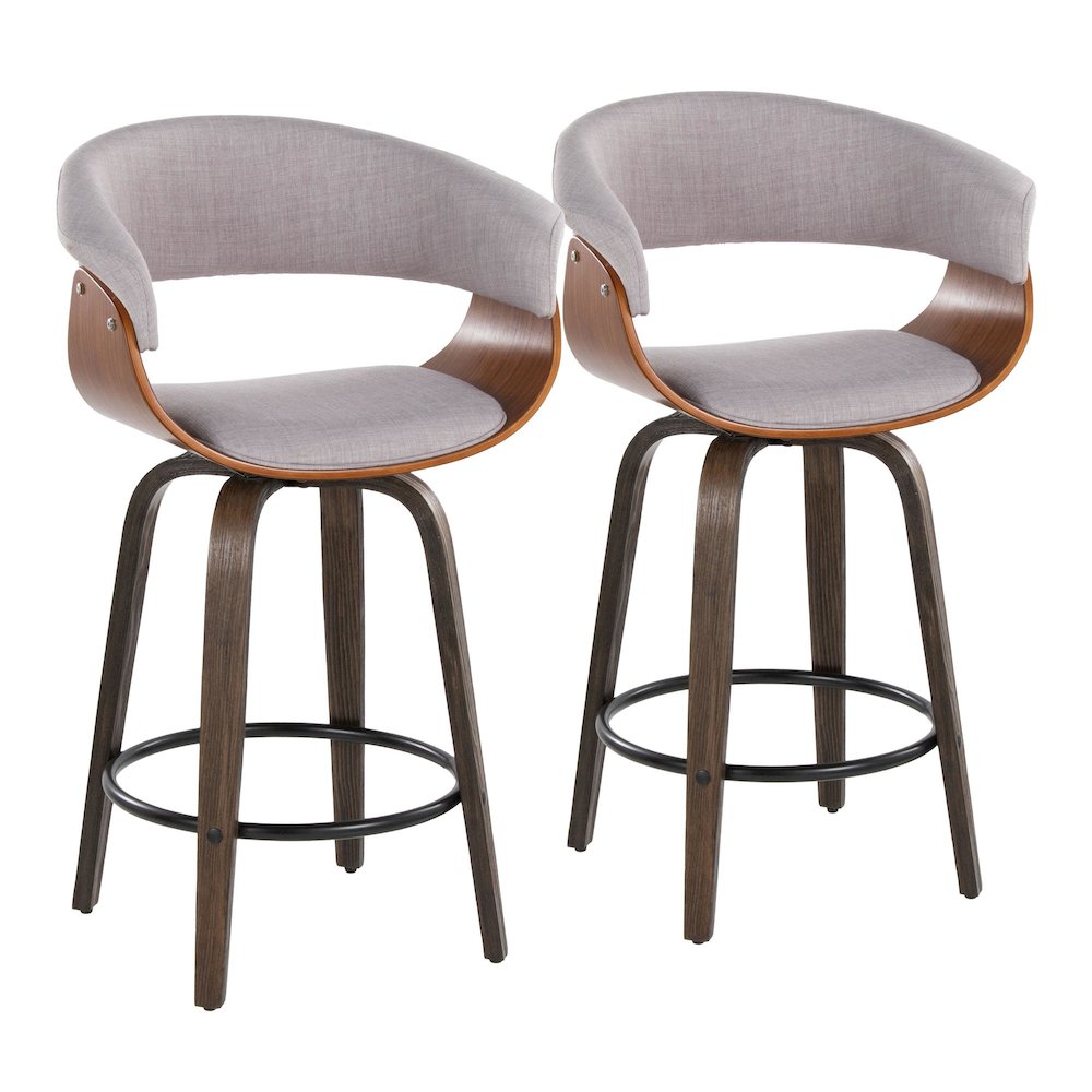 Vintage Mod 26" Fixed-Height Counter Stool - Set of 2