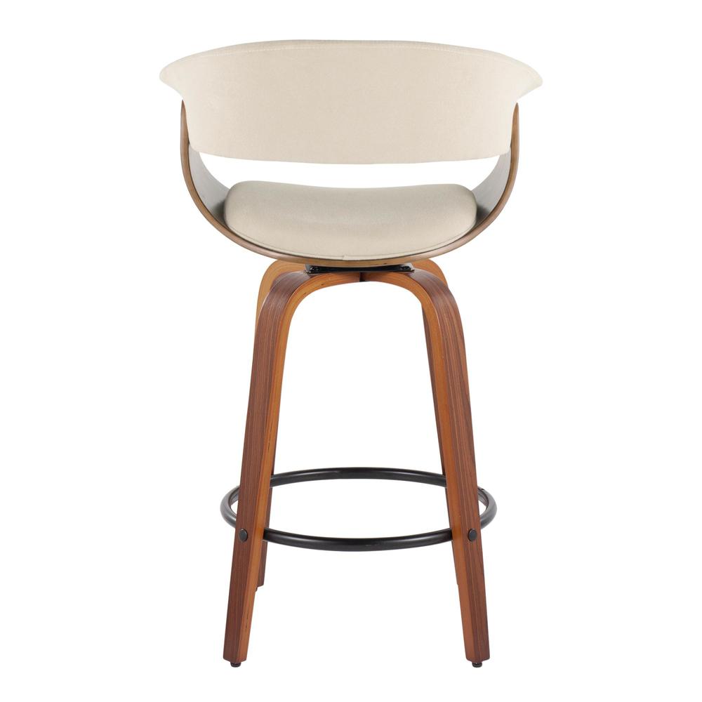 Beige Vintage Mod 26" Fixed-Height Counter Stool - Set of 2