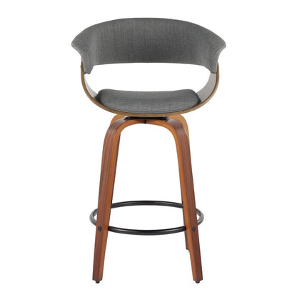 Grey Vintage Mod 26" Fixed-Height Counter Stool - Set of 2