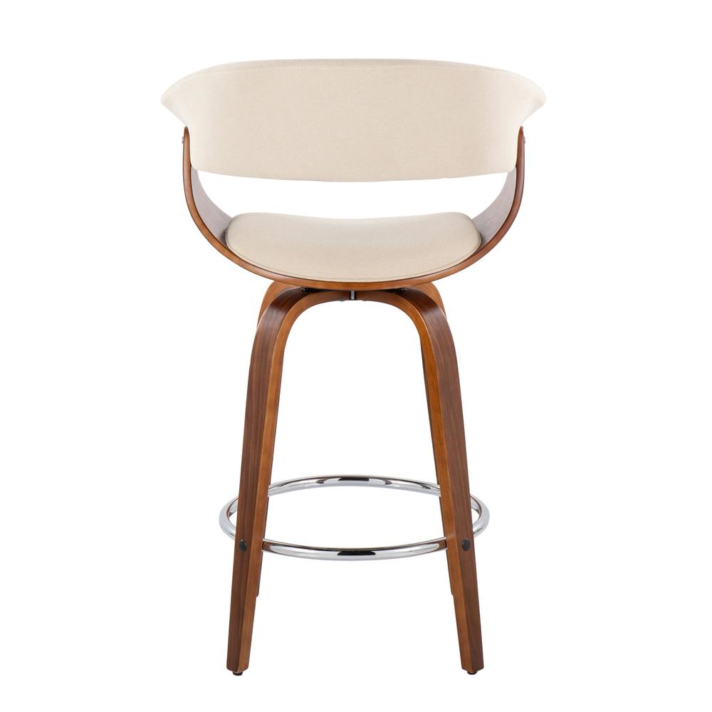 Beige Vintage Mod 26" Fixed-Height Counter Stool - Set of 2