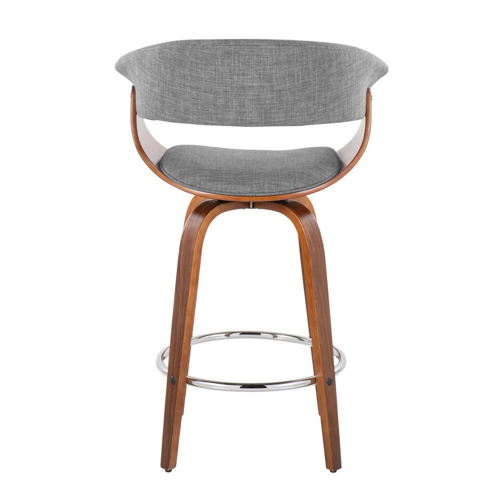 Grey Vintage Mod 26" Fixed-Height Counter Stool - Set of 2