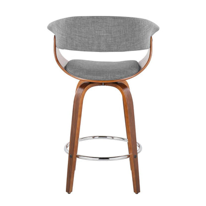 Grey Vintage Mod 26" Fixed-Height Counter Stool - Set of 2