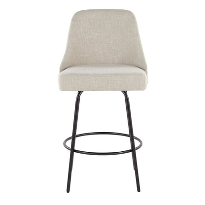 Studded Marcel 27" Fixed-Height Counter Stool - Set of  2