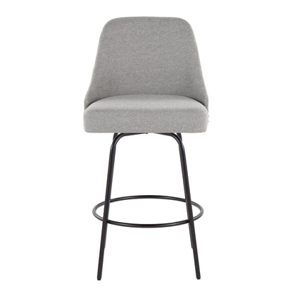 Studded Marcel 27" Fixed-Height Counter Stool - Set of  2