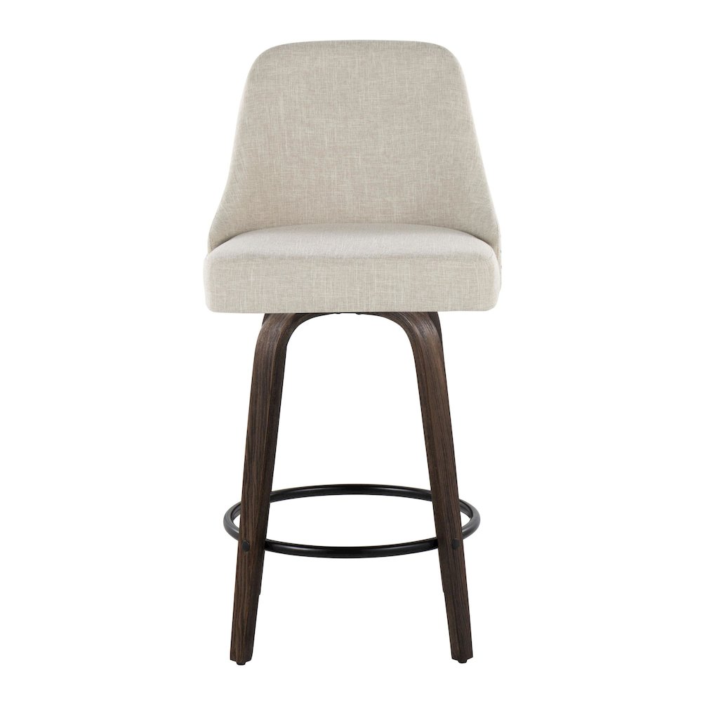 Studded Marcel 27" Fixed-Height Counter Stool - Set of  2
