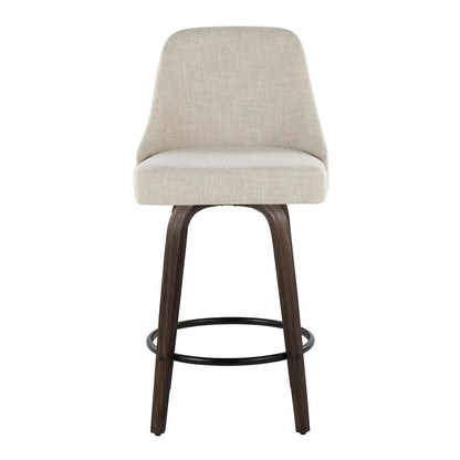 Studded Marcel 27" Fixed-Height Counter Stool - Set of  2