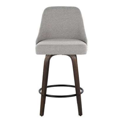 Studded Marcel 27" Fixed-Height Counter Stool - Set of  2