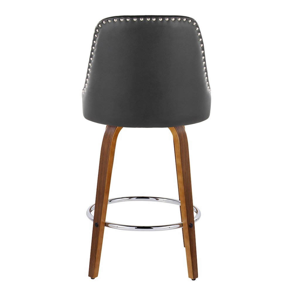 Studded Marcel 27" Fixed-Height Counter Stool - Set of  2