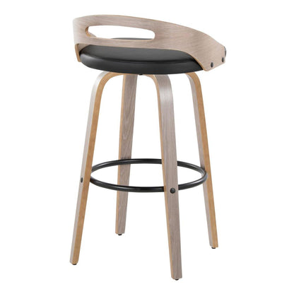 Grey Cassis 30" Fixed-Height Barstool - Set of 2