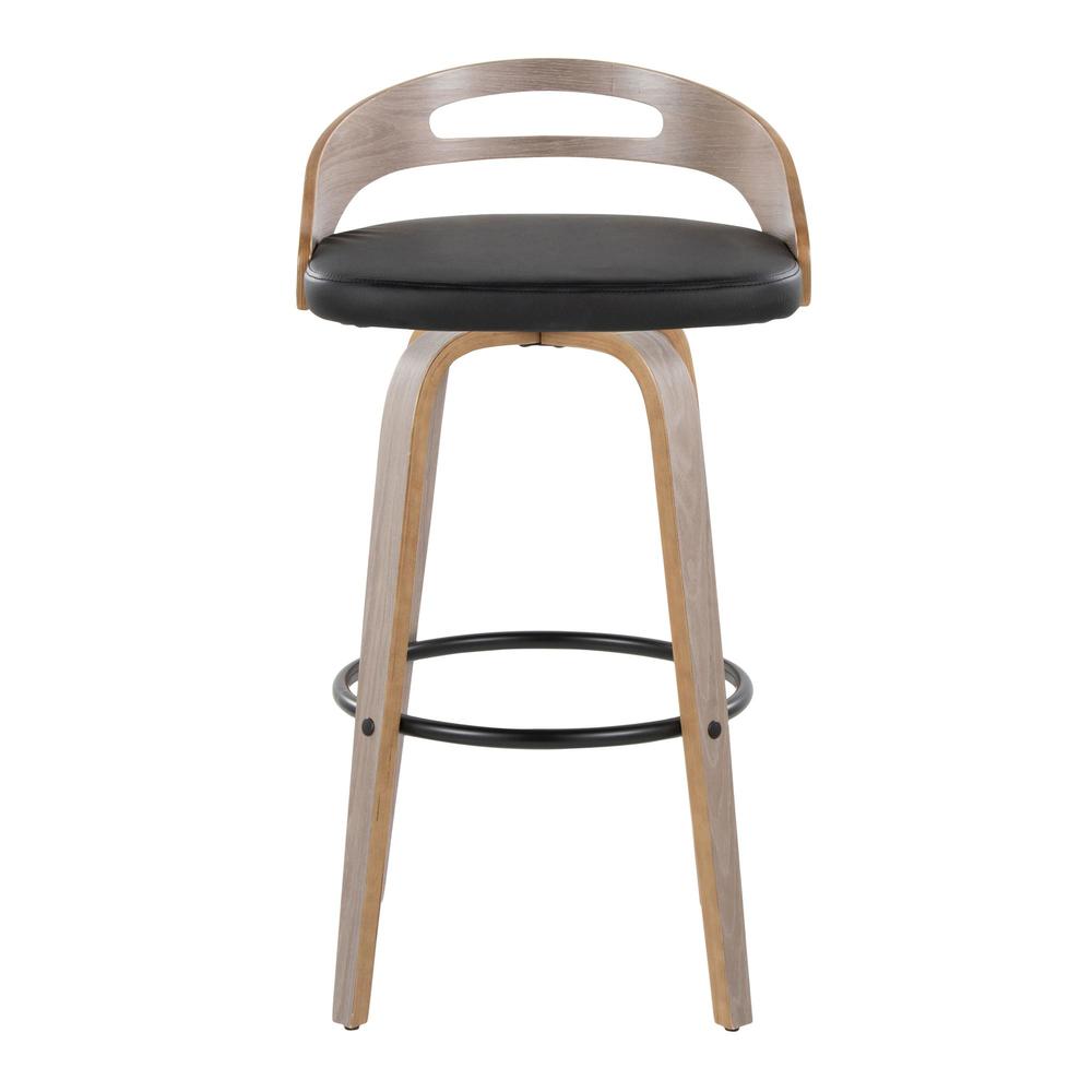 Grey Cassis 30" Fixed-Height Barstool - Set of 2