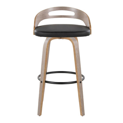 Grey Cassis 30" Fixed-Height Barstool - Set of 2