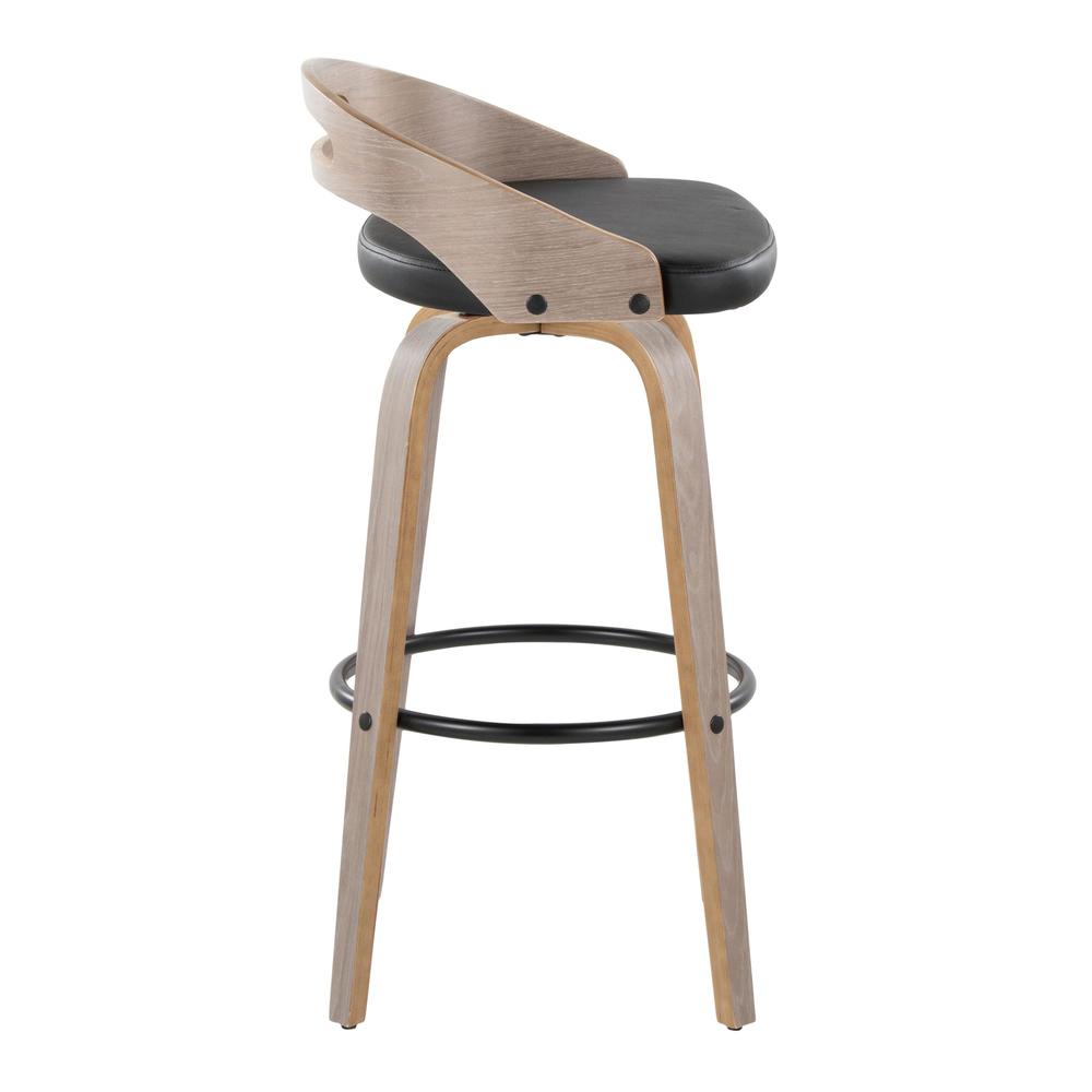 Grey Cassis 30" Fixed-Height Barstool - Set of 2