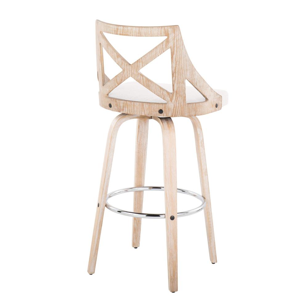 Clear Charlotte 30" Fixed-Height Barstool - Set of 2