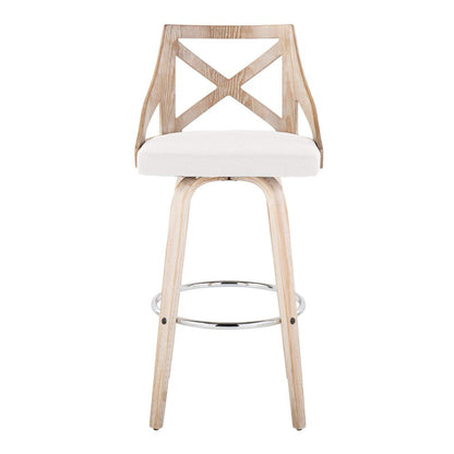 Clear Charlotte 30" Fixed-Height Barstool - Set of 2