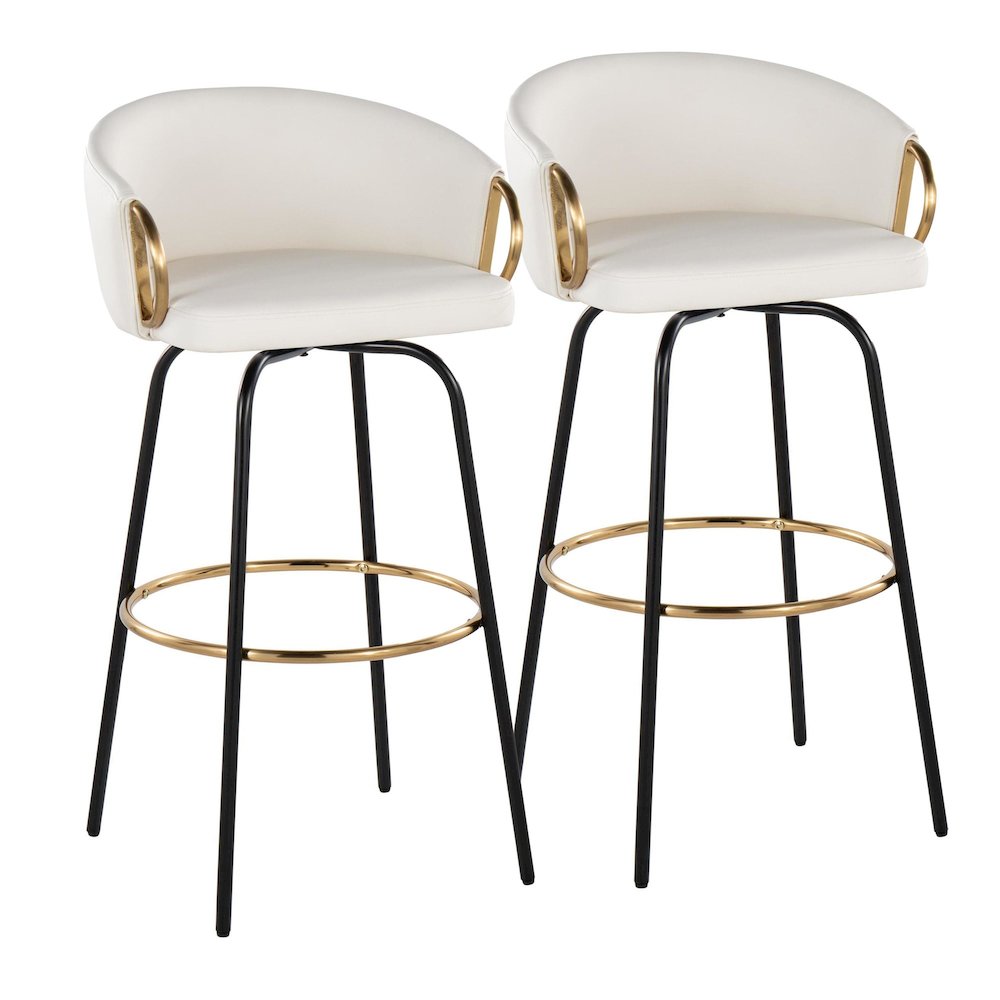 Claire 30" Fixed-Height Barstool - Set of 2