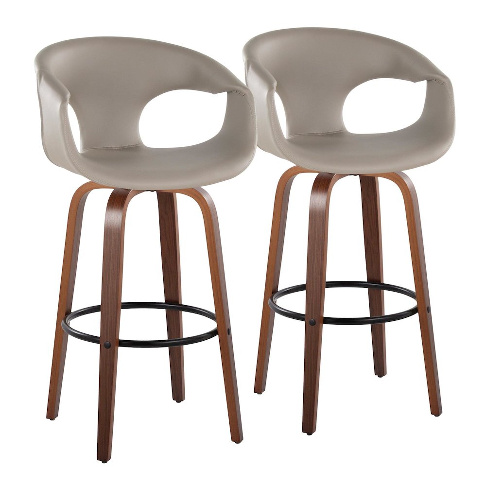 Curva 30" Fixed-Height Barstool - Set of 2