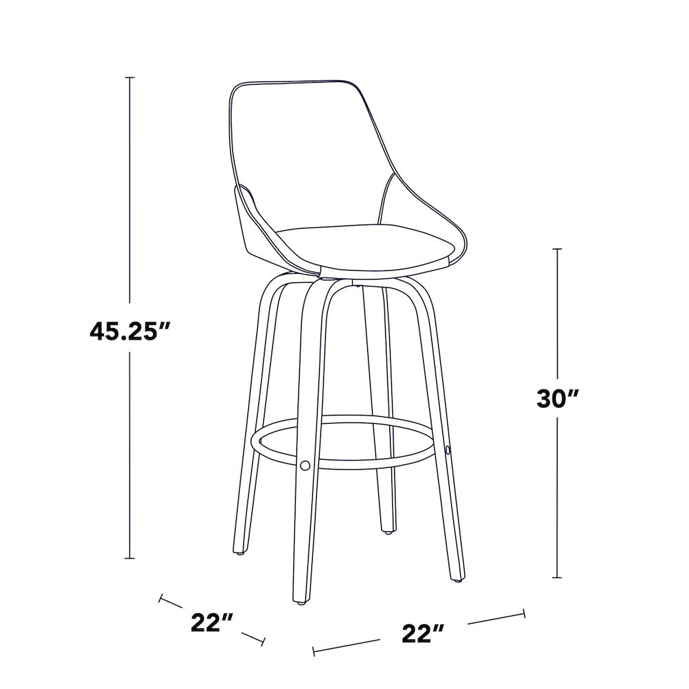 Diana 30" Fixed-Height Barstool - Set of 2